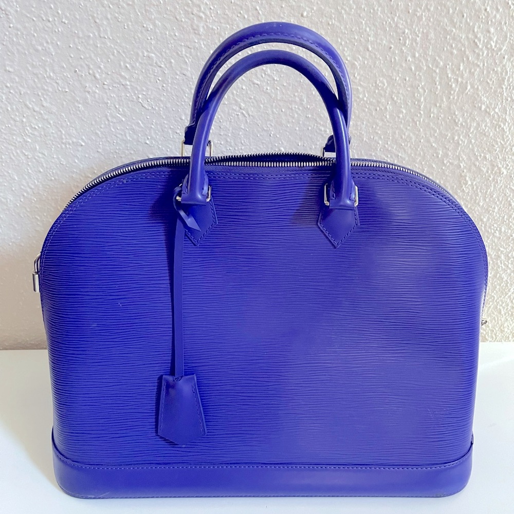 Louis Vuitton Figue Purple Epi leather Alma GM Satchel Bag